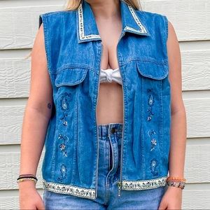VINTAGE DENIM VEST

👙size- medium
literally SO CUTE!!